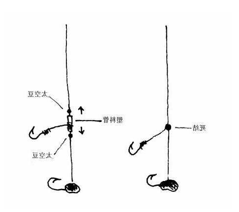 钓鱼双钩怎么样分开，双钩钓法！-图2