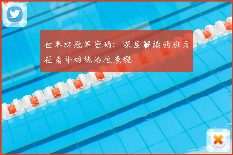 世界杯冠军密码：深度解读西班牙在南非的统治性表现