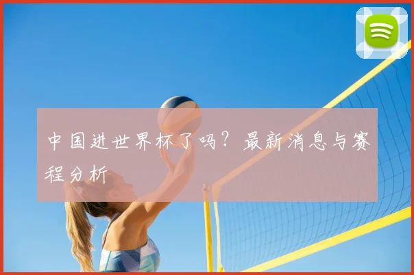 中国进世界杯了吗？最新消息与赛程分析